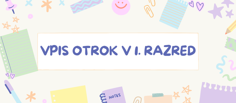 Vpis otrok v 1. razred